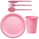 Economical Disposable TableWare Pink